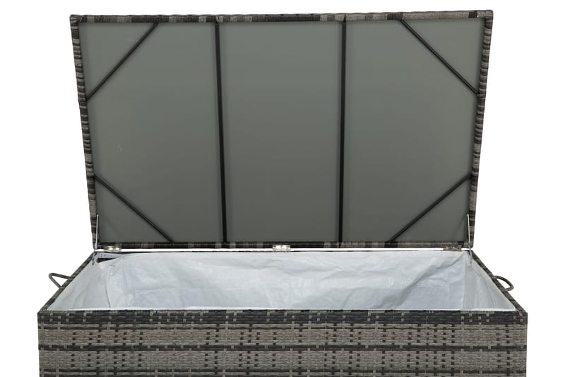 Sydney vattentät dynbox Large utomhus - Dynlåda i konstrotting (B140xD80xH90 cm) - Grå - Utemöbler - Dynförvaring & möbelskydd - Dynboxar & dynlådor
