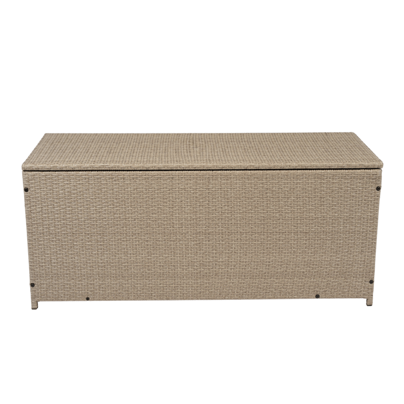 Dynbox i konstrotting | 420L | Beige - Utemöbler - Dynförvaring & möbelskydd - Dynboxar & dynlådor