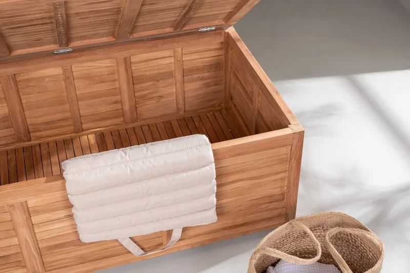 Dynbox Trento 130 cm Utomhus - Natur - Utemöbler - Dynförvaring & möbelskydd - Dynboxar & dynlådor