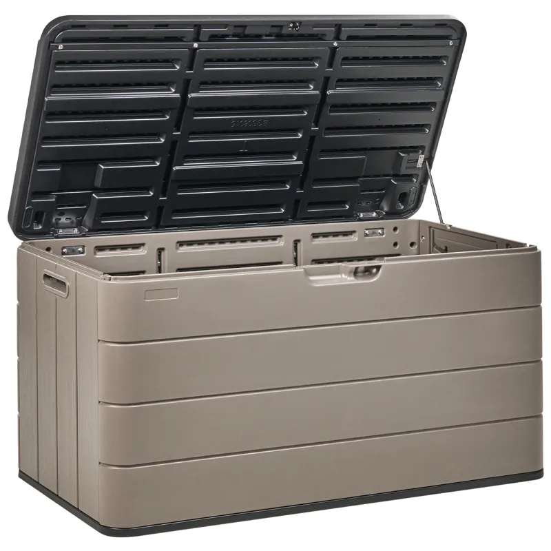 Dynbox utomhus Milies 60x116 cm, Brun/Svart