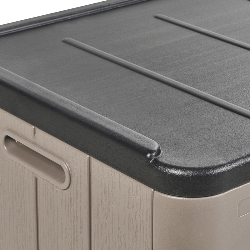 Dynbox utomhus Milies 60x116 cm - Brun/Svart - Utemöbler - Dynförvaring & möbelskydd - Dynboxar & dynlådor