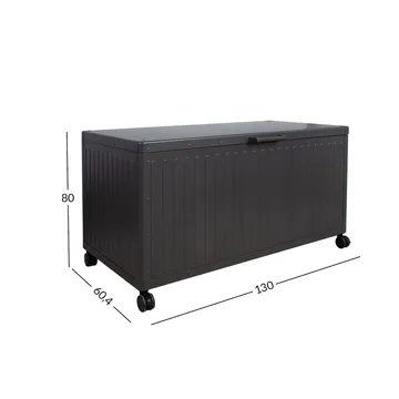 Förvaringslåda Mirador 130x60,4x80 cm - Mörkgrå - Utemöbler - Dynförvaring & möbelskydd - Dynboxar & dynlådor