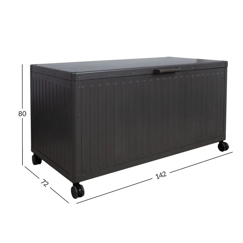 Förvaringslåda Mirador 142x72x80 cm - mörkgrå - Utemöbler - Dynförvaring & möbelskydd - Dynboxar & dynlådor