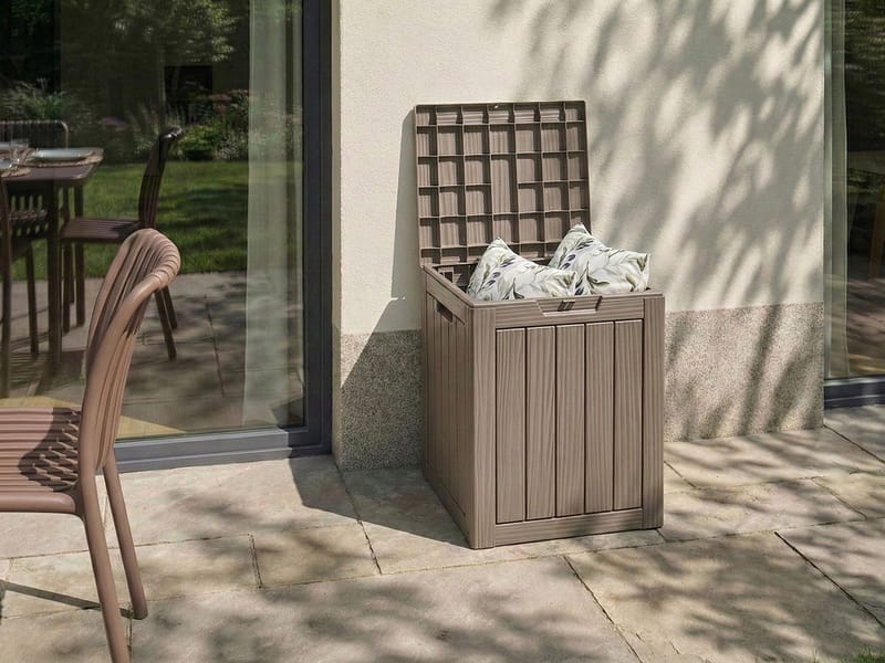 Förvaringslåda utomhus Medellin 43x46 cm - Beige - Utemöbler - Dynförvaring & möbelskydd - Dynboxar & dynlådor