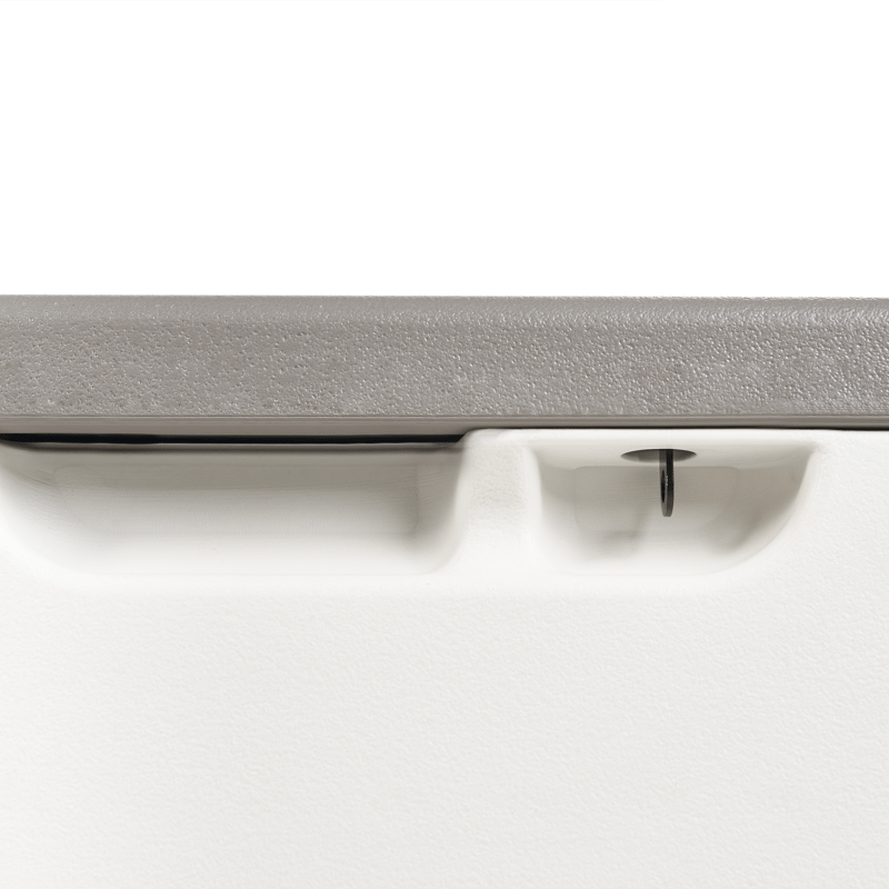 Förvaringslåda utomhus Milies 60x116 cm - Vit/Grå - Utemöbler - Dynförvaring & möbelskydd - Dynboxar & dynlådor