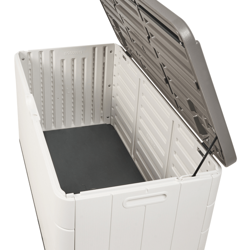 Förvaringslåda utomhus Milies 60x116 cm - Vit/Grå - Utemöbler - Dynförvaring & möbelskydd - Dynboxar & dynlådor