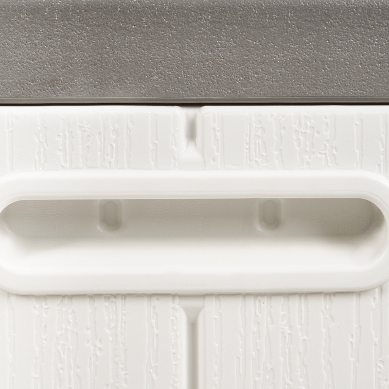 Förvaringslåda utomhus Milies 60x116 cm - Vit/Grå - Utemöbler - Dynförvaring & möbelskydd - Dynboxar & dynlådor