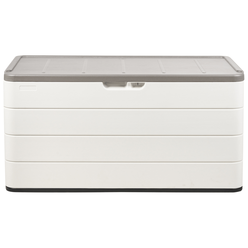 Förvaringslåda utomhus Milies 60x116 cm - Vit/Grå - Utemöbler - Dynförvaring & möbelskydd - Dynboxar & dynlådor