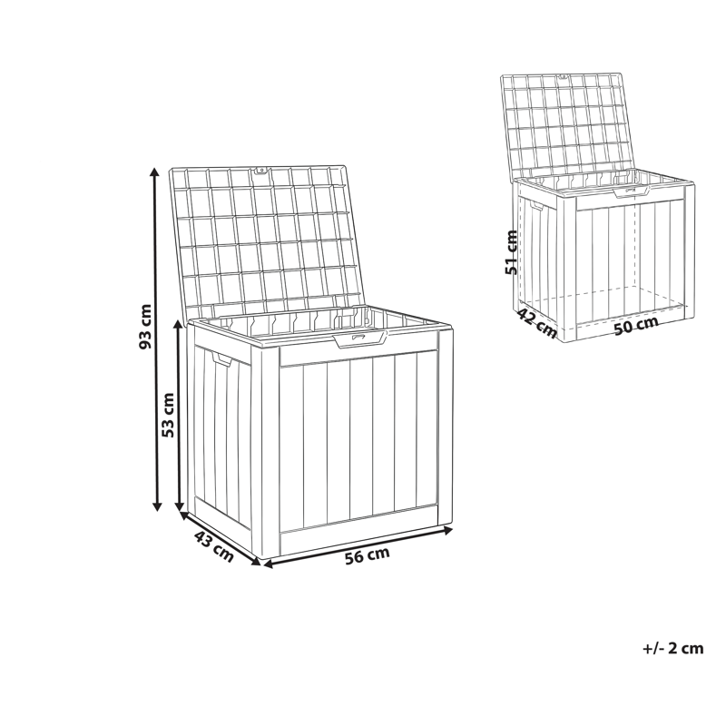 Förvaringslåda utomhus Recife 43x56 cm - Beige - Utemöbler - Dynförvaring & möbelskydd - Dynboxar & dynlådor