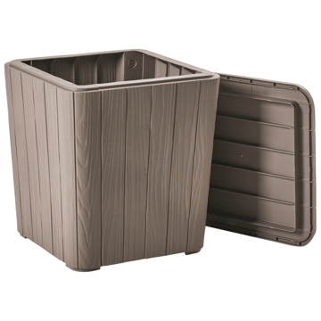 Förvaringslåda utomhus Sarandi 40x40 cm - Beige - Utemöbler - Dynförvaring & möbelskydd - Dynboxar & dynlådor