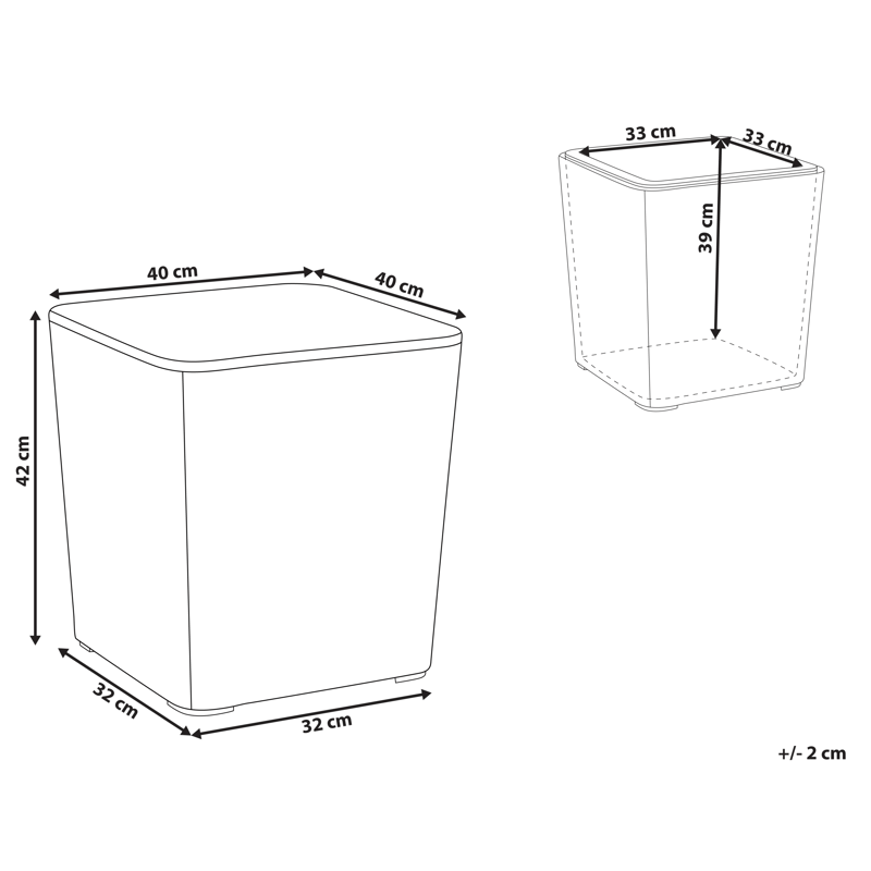 Förvaringslåda utomhus Sarandi 40x40 cm - Beige - Utemöbler - Dynförvaring & möbelskydd - Dynboxar & dynlådor