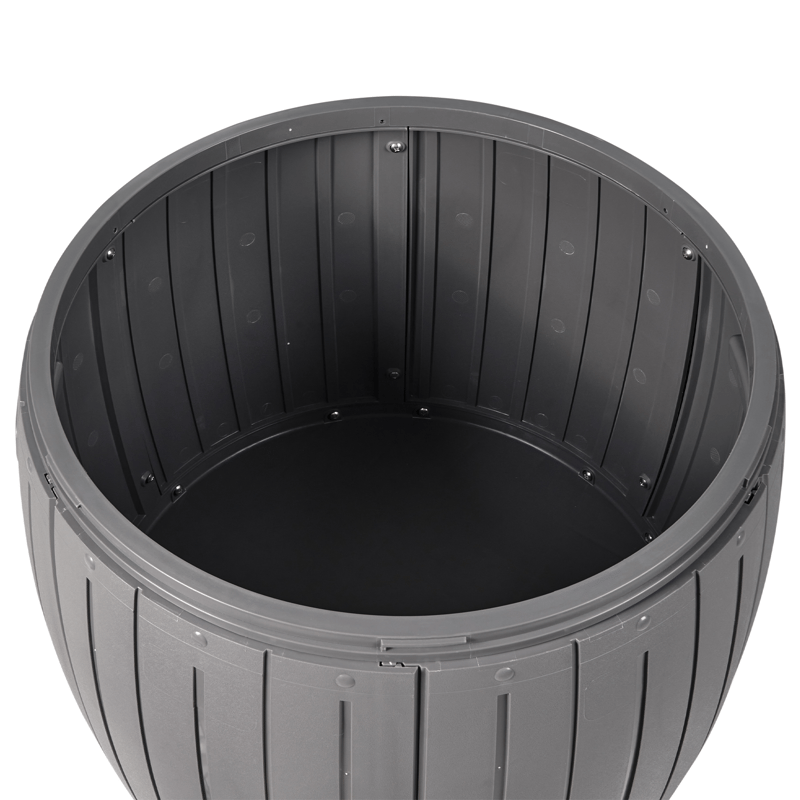 Förvaringslåda utomhus Prinos 56x56 cm - Grå - Utemöbler - Dynförvaring & möbelskydd - Dynboxar & dynlådor