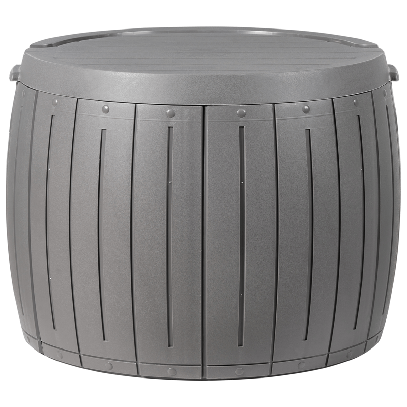 Förvaringslåda utomhus Prinos 56x56 cm - Grå - Utemöbler - Dynförvaring & möbelskydd - Dynboxar & dynlådor