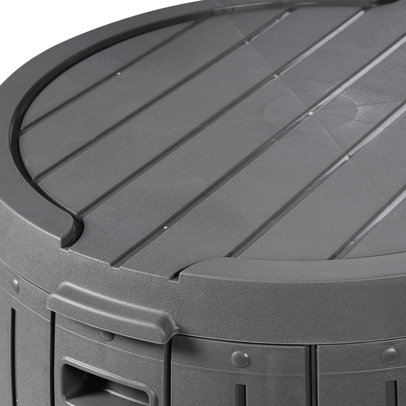 Förvaringslåda utomhus Prinos 56x56 cm - Grå - Utemöbler - Dynförvaring & möbelskydd - Dynboxar & dynlådor