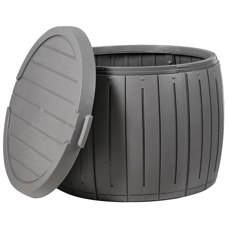 Förvaringslåda utomhus Prinos 56x56 cm - Grå - Utemöbler - Dynförvaring & möbelskydd - Dynboxar & dynlådor