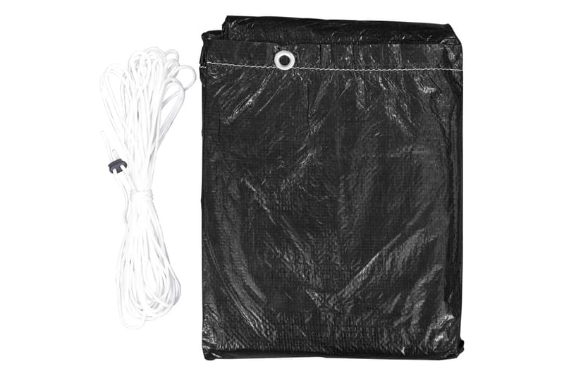 Hammockskydd 10 öljetter 2 dragkedjor 255x145x170 cm - Svart - Utemöbler - Dynförvaring & möbelskydd - Hammockskydd