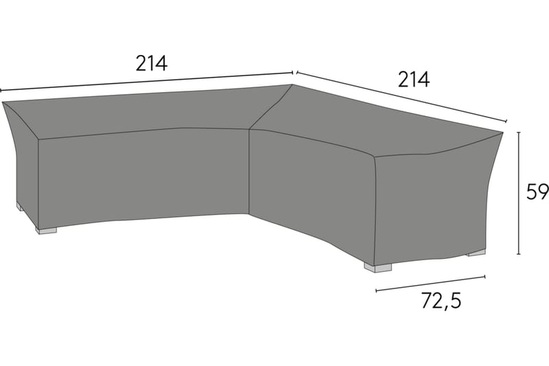 Hillerstorp Lundamo Möbelskydd 214 cm - Grå - Överdrag utemöbler