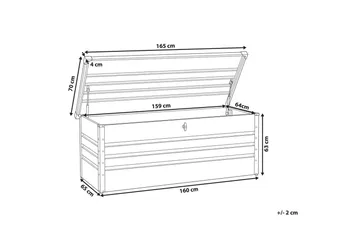Låda Cebrosa 165x70x67 cm - 165x70x67 cm - Utemöbler - Dynförvaring & möbelskydd - Dynboxar & dynlådor