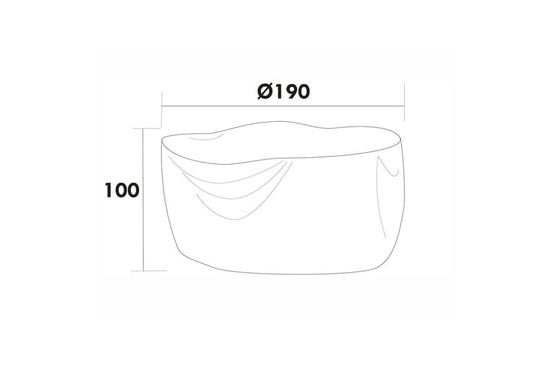 Möbelskydd Rund Grupp Hillerstorp Hånger Läckö Shabby Chick Grå Ø190 cm - Utemöbler - Dynförvaring & möbelskydd - Överdrag utemöbler