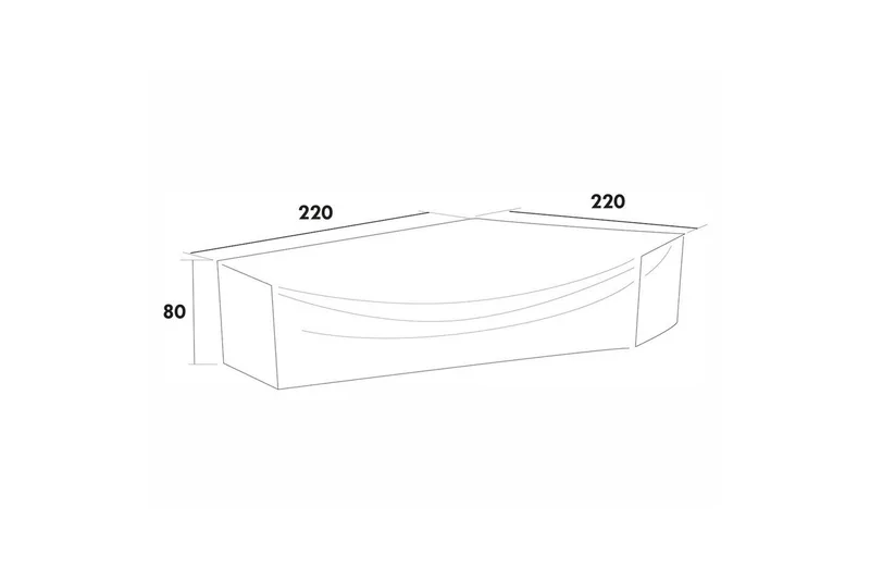 Möbelskydd Soffgrupp Hillerstorp Himmelsnäs 220 x 220 x 80 cm Grå, undefined