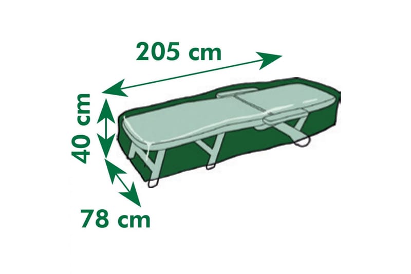 Överdrag till solsäng 205x78x40 cm - Grå - Utemöbler - Dynförvaring & möbelskydd - Solsängsöverdrag