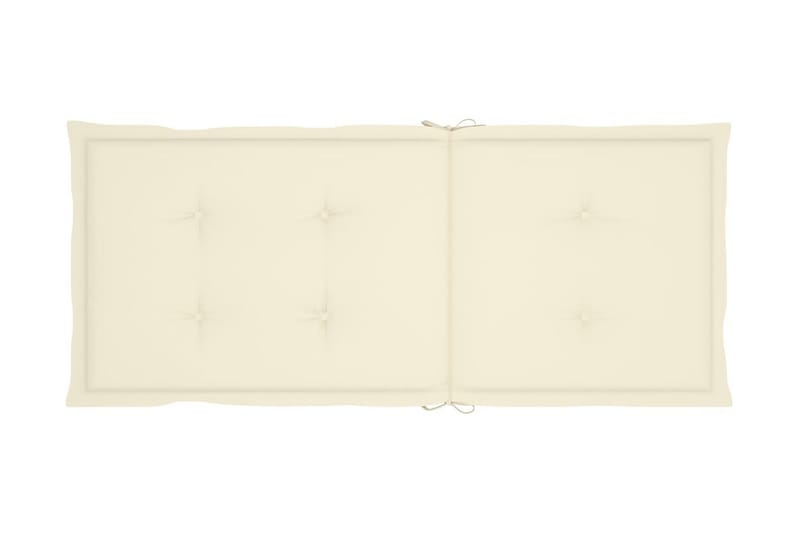 Dynor för trädgårdsstolar 6 st gräddvit 120x50x4 cm - Vit - Utemöbler - Dynor - Sittdynor & ryggdynor utemöbler