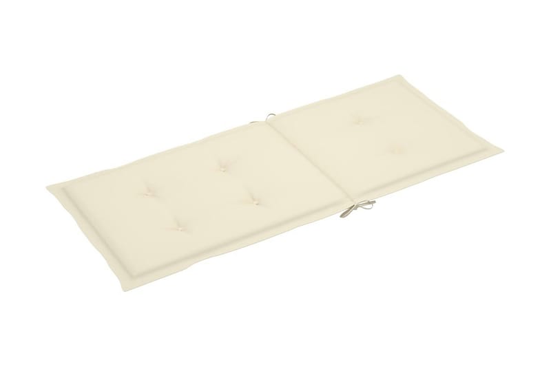 Dynor för trädgårdsstolar 6 st gräddvit 120x50x4 cm - Vit - Utemöbler - Dynor - Sittdynor & ryggdynor utemöbler