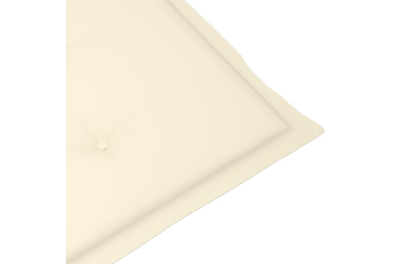 Dynor för trädgårdsstolar 6 st gräddvit 120x50x4 cm - Vit - Utemöbler - Dynor - Sittdynor & ryggdynor utemöbler