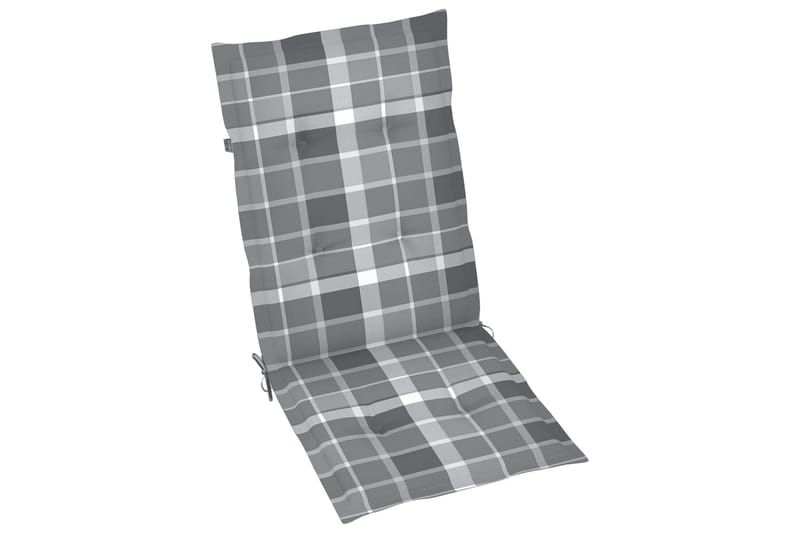 Dynor för trädgårdsstolar 6 st grått rutmönster 120x50x4 cm - Flerfärgad - Möbler - Stolar & fåtöljer - Fåtölj - Biofåtölj & reclinerfåtölj