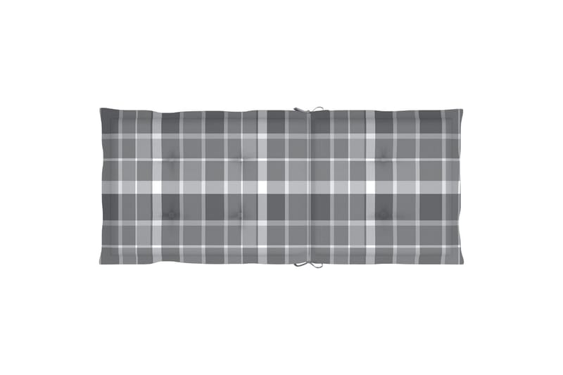Dynor för trädgårdsstolar 6 st grått rutmönster 120x50x4 cm - Flerfärgad - Möbler - Stolar & fåtöljer - Fåtölj - Biofåtölj & reclinerfåtölj