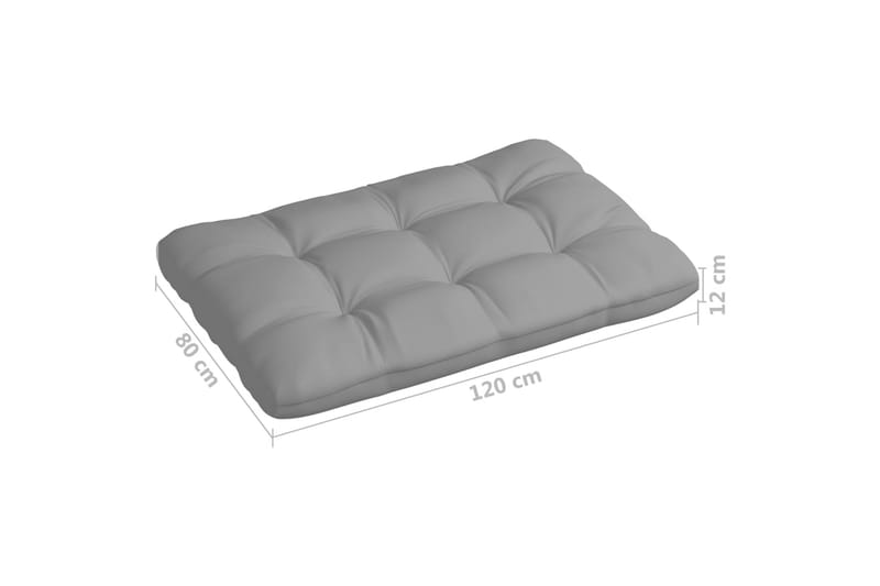 Dynor till pallsoffa 3 st grå - Grå - Utemöbler - Dynor - Soffdynor & bänkdynor utemöbler