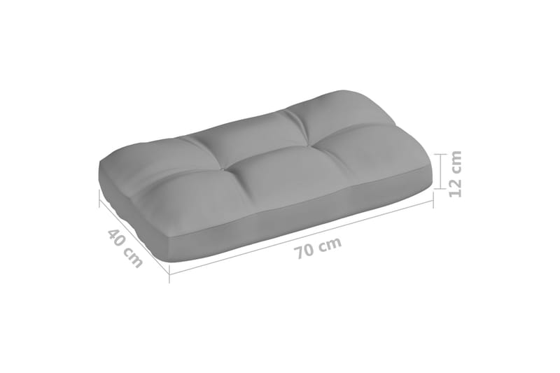 Dynor till pallsoffa 3 st grå - Grå - Utemöbler - Dynor - Soffdynor & bänkdynor utemöbler