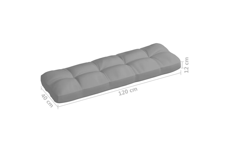 Dynor till pallsoffa 3 st grå - Grå - Utemöbler - Dynor - Soffdynor & bänkdynor utemöbler