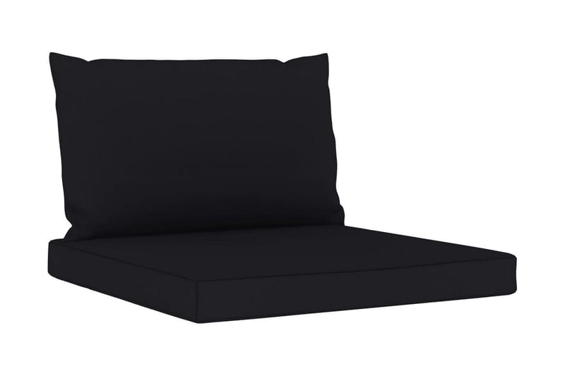 Dynor till pallsoffa 2 st svart tyg - Svart - Utemöbler - Dynor - Soffdynor & bänkdynor utemöbler
