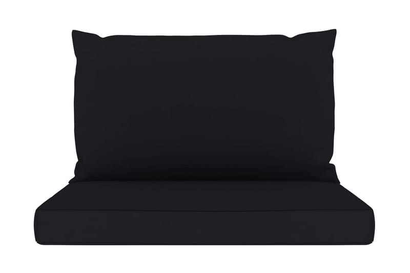 Dynor till pallsoffa 2 st svart tyg - Svart - Utemöbler - Dynor - Soffdynor & bänkdynor utemöbler