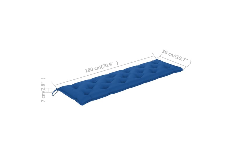 Hammocksdyna blå 180 cm tyg - Blå - Utemöbler - Dynor - Hammockdynor