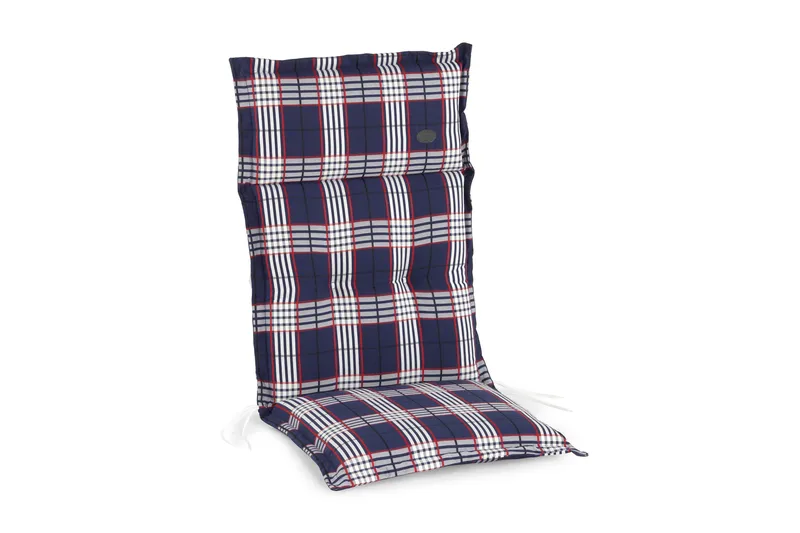 Hillerstorp Milano Dyna blå rutig - Blå/Vit/Röd - Utemöbler - Dynor - Positionsdynor