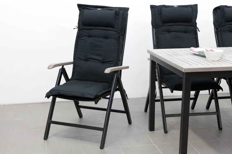 Positionsdyna Canyon med nackkudde Fritab Dark grey - Utemöbler - Dynor - Positionsdynor