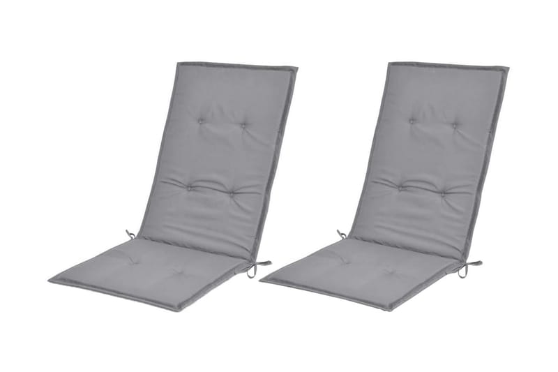 Stolsdynor för trädgården 2 st 120x50x3 cm grå - Grå - Utemöbler - Dynor - Sittdynor & ryggdynor utemöbler