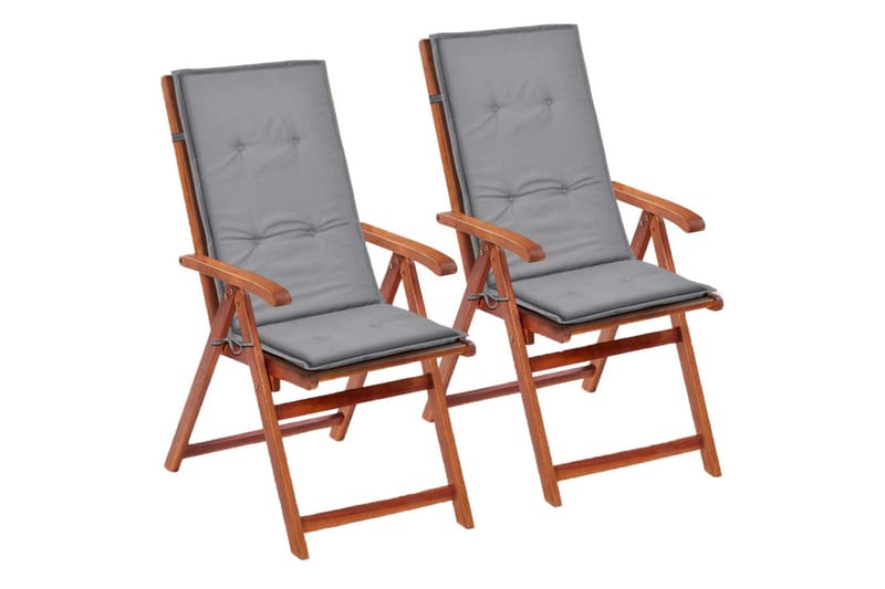 Stolsdynor för trädgården 2 st 120x50x3 cm grå - Grå - Utemöbler - Dynor - Sittdynor & ryggdynor utemöbler