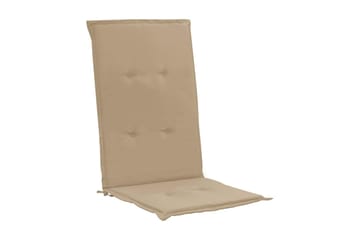 Stolsdynor för trädgården 2 st beige 120x50x3 cm