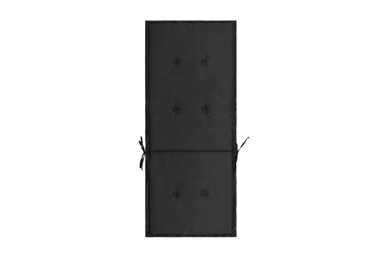 Stolsdynor för trädgården 2 st svart 120x50x3 cm - Svart - Utemöbler - Dynor - Positionsdynor