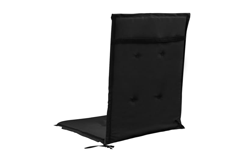 Stolsdynor för trädgården 2 st svart 120x50x3 cm - Svart - Utemöbler - Dynor - Positionsdynor
