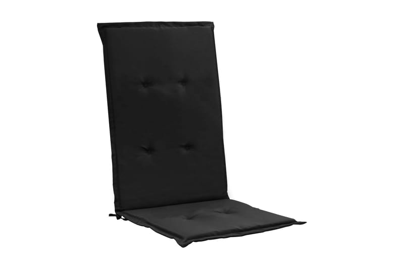 Stolsdynor för trädgården 2 st svart 120x50x3 cm - Svart - Utemöbler - Dynor - Positionsdynor