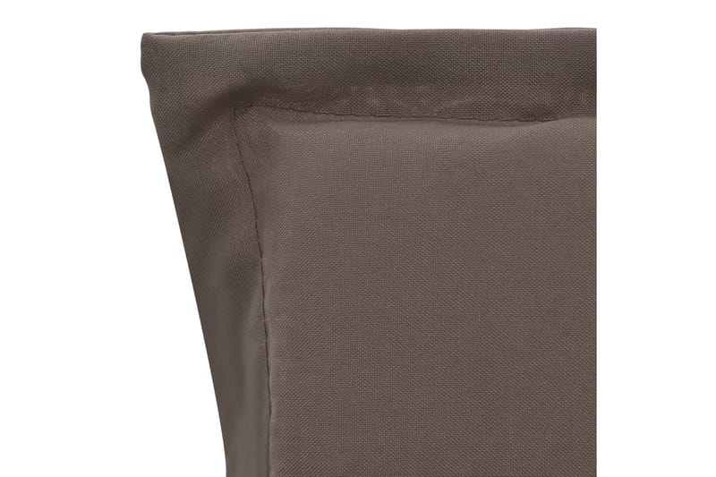 Stolsdynor för trädgården 2 st taupe 120x50x3 cm - Brun - Utemöbler - Dynor - Positionsdynor