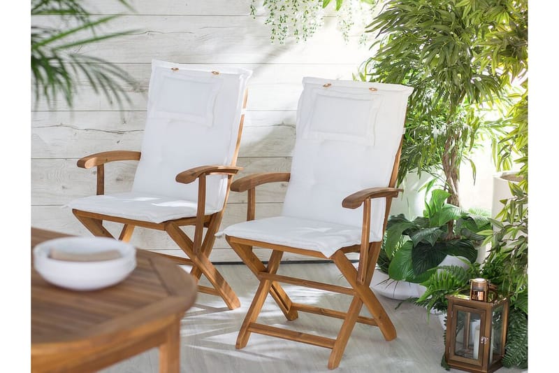 Wilhelmina Dyna till Trädgårdsstol 8-pack - Vit - Utemöbler - Dynor - Positionsdynor