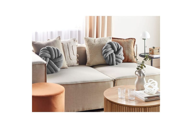 Prydnadskuddar Akola set om 2 Grå - Grå - Textil & mattor - Filtar, kuddar & plädar - Prydnadskudde & kuddfodral