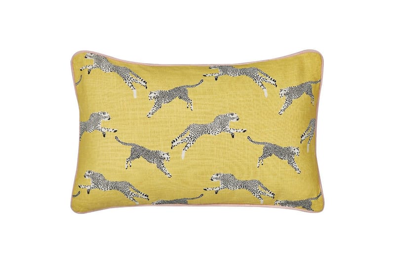 Prydnadskuddar Arales set om 2 Gul/Vit/Svart, Rektangulär - Gul/Vit/Svart, Rektangulär - Textil & mattor - Filtar, kuddar & plädar - Utekudde