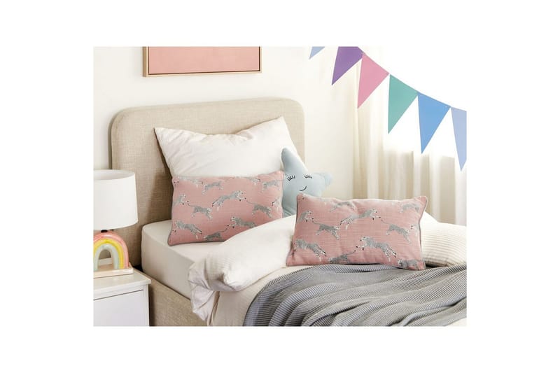 Prydnadskuddar Arales set om 2 Rosa/vit/svart/grå, Rektangulär - Rosa/vit/svart/grå, Rektangulär - Textil & mattor - Filtar, kuddar & plädar - Utekudde