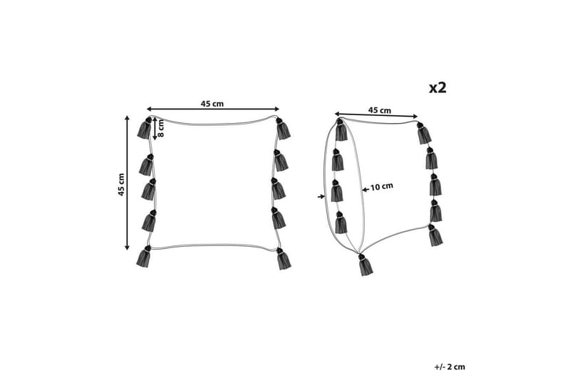 Prydnadskuddar Bouvardia set om 2 - Textil & mattor - Filtar, kuddar & plädar - Utekudde